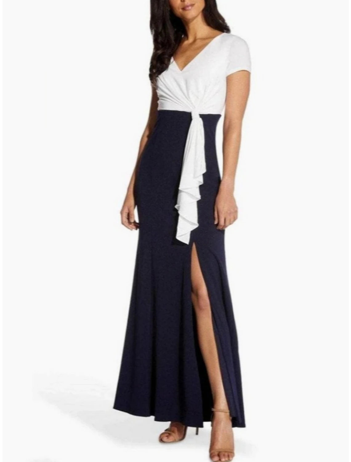 A-Line Mother of the Bride Dress Wedding Guest Elegant V Neck Ankle Length Stretch Chiffon Short Sleeve with Ruching A-Line Mother of the Bride Dress Wedding Guest Elegant V Neck Ankle Length Stretch Chiffon Short Sleeve with Ruching