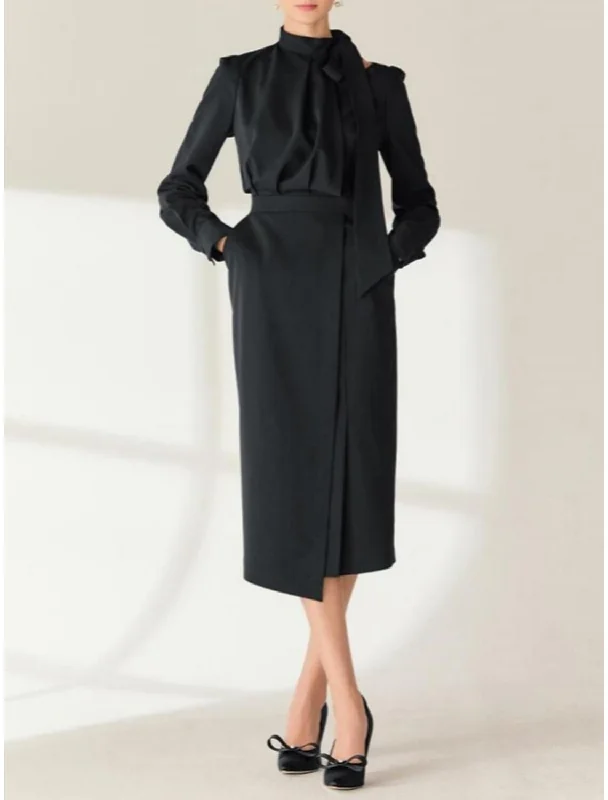 A-Line Mother of the Bride Dress Wedding Guest Elegant Petite Jewel Neck Knee Length Stretch Fabric 3/4 Length Sleeve with Pleats Crystals A-Line Mother of the Bride Dress Wedding Guest Elegant Petite Jewel Neck Knee Length Stretch Fabric 3/4 Length Sleeve with Pleats Crystals
