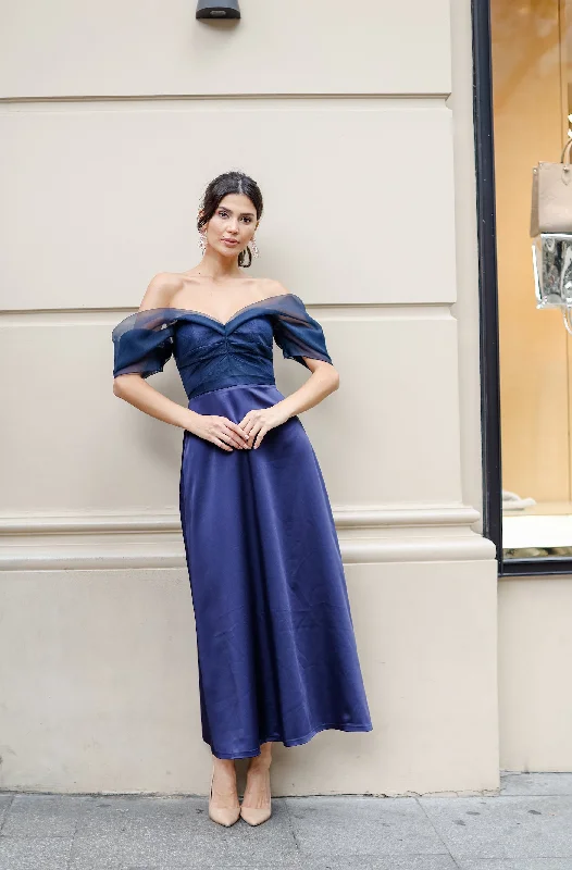 Diana midi crepe skirt dress