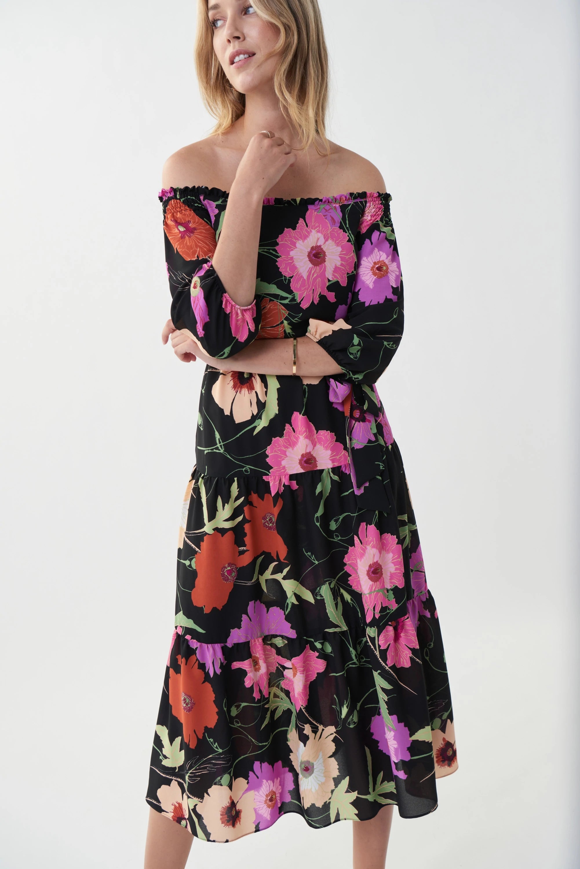 Women's Joseph Ribkoff | Botanique Floral Dress | Black Multi