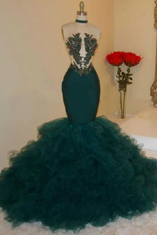 Sparkling Sequins Appliques Prom Dresses | Halter Backless Mermaid Green Evening Gowns bc4061 Sparkling Sequins Appliques Prom Dresses | Halter Backless Mermaid Green Evening Gowns bc4061