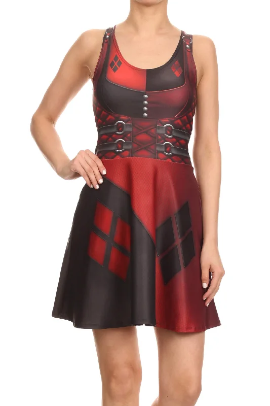 Insane Harlequin Skater Dress - LIMITED