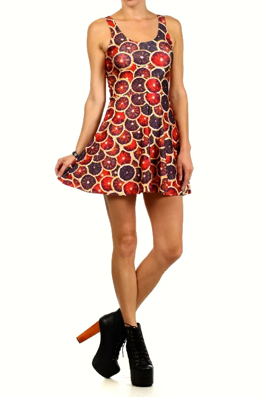 Blood Orange Skater Dress