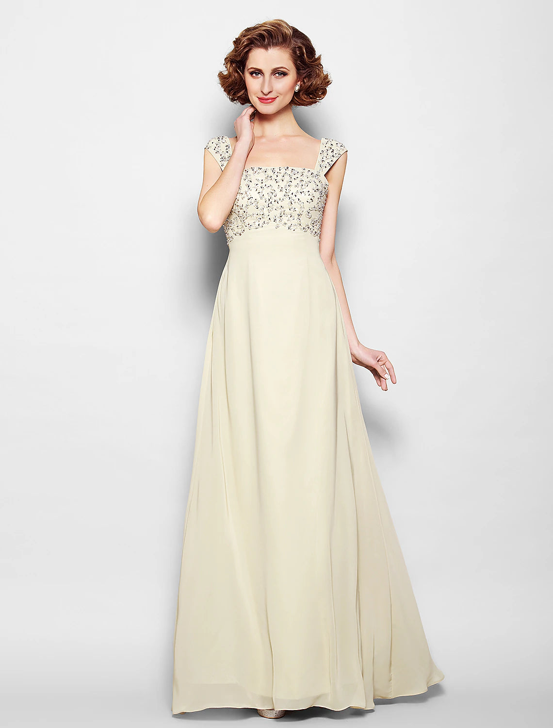 A-Line Mother of the Bride Dress Sparkle & Shine Straps Floor Length Chiffon Sleeveless No with Beading A-Line Mother of the Bride Dress Sparkle & Shine Straps Floor Length Chiffon Sleeveless No with Beading