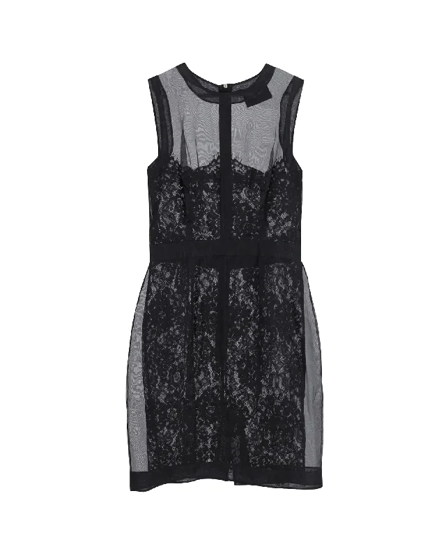Dolce & Gabbana Lace Dress in Black Polyamide