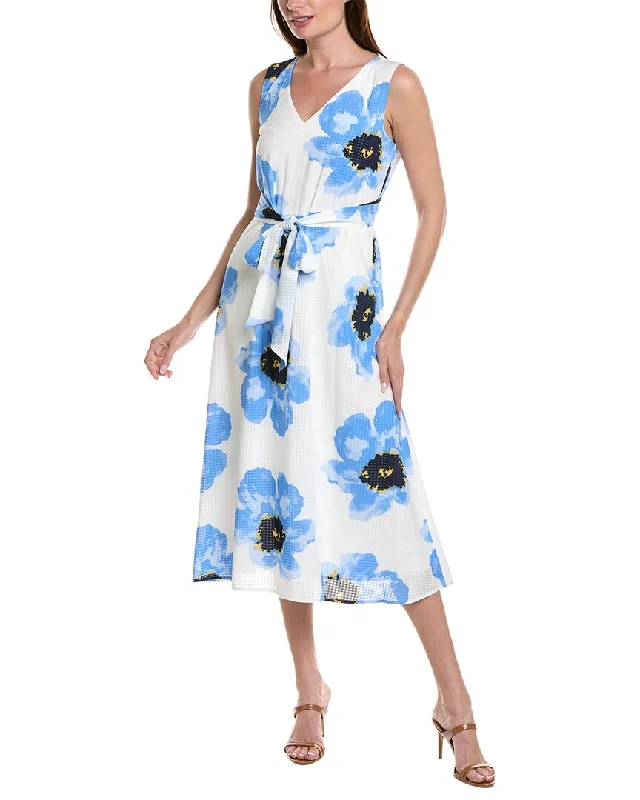 Anne Klein Midi Dress Comfortable Floral Print Midi Dress