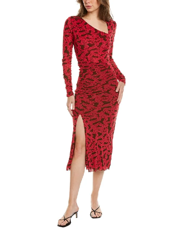 Diane von Furstenberg Edyna Midi Dress Comfortable Adjustable Strap Midi Dress