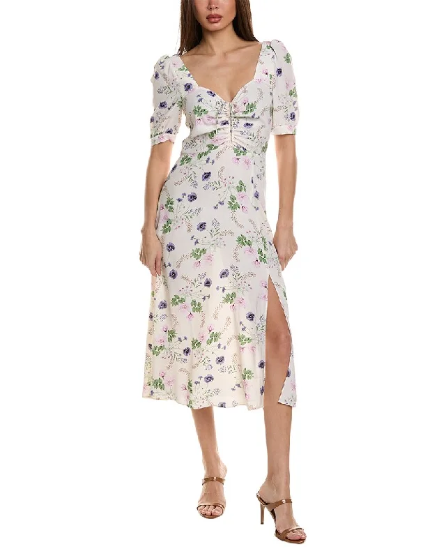 Favorite Daughter The Vineyard Midi Dress Fashionable Off-Shoulder Dress Midi