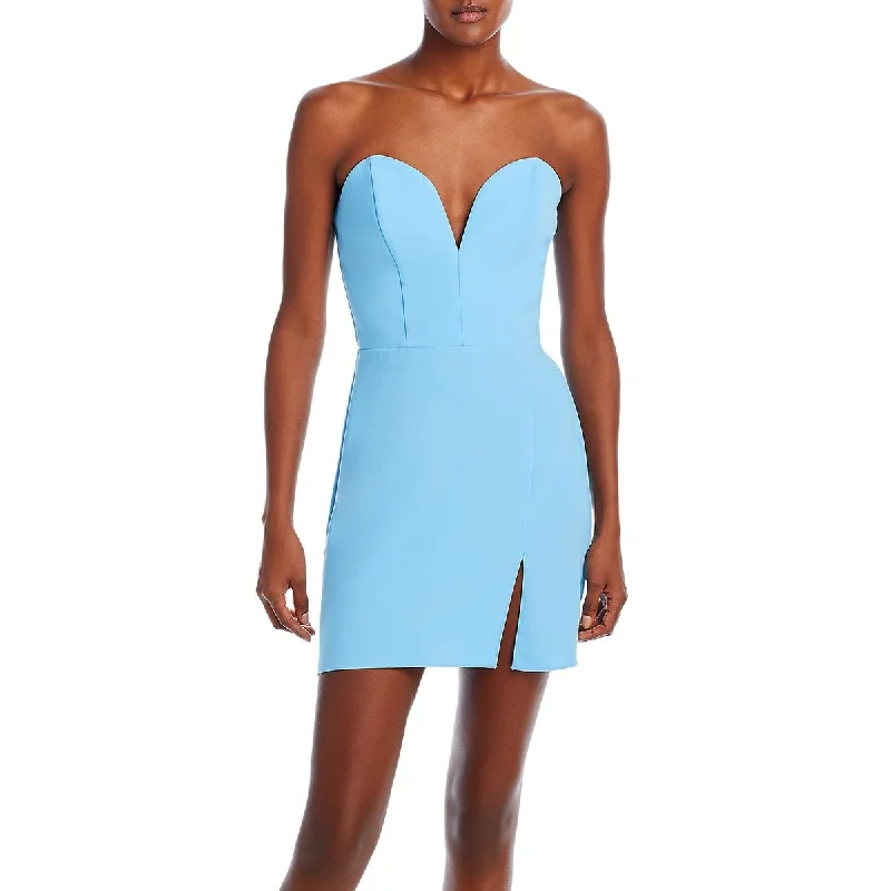 Amanda Uprichard Womens Pamberly Front Slit Mini Mini Dress Comfortable Bodycon Mini Dress Amanda Uprichard Womens Pamberly Front Slit Mini Mini Dress Comfortable Bodycon Mini Dress