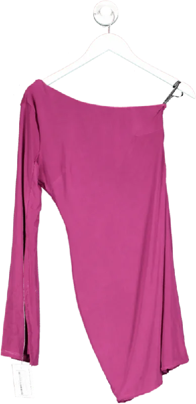 Chi Chi London Purple One-shoulder Long Sleeve Mini Dress UK 6 Stylish Floral Print Mini Dress Chi Chi London Purple One-shoulder Long Sleeve Mini Dress UK 6 Stylish Floral Print Mini Dress