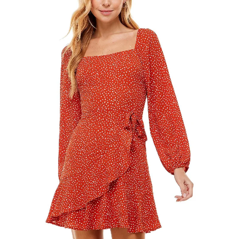 City Studios Womens Juniors Printed Scuba Side Tie Mini Dress Chic Tropical Mini Dress City Studios Womens Juniors Printed Scuba Side Tie Mini Dress Chic Tropical Mini Dress