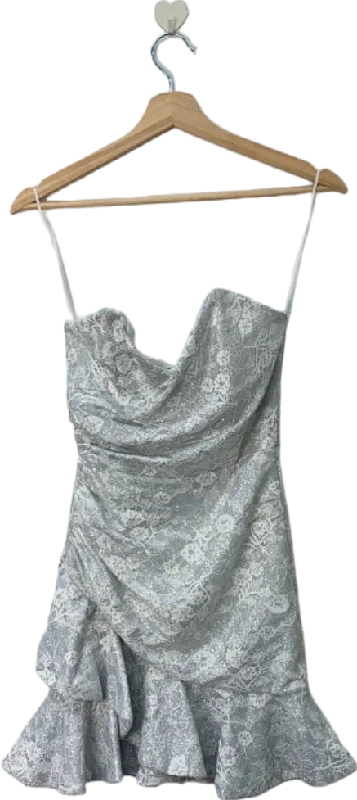 Fashion Nova White Lace Mini Dress XS Casual Mini Dress with Pockets