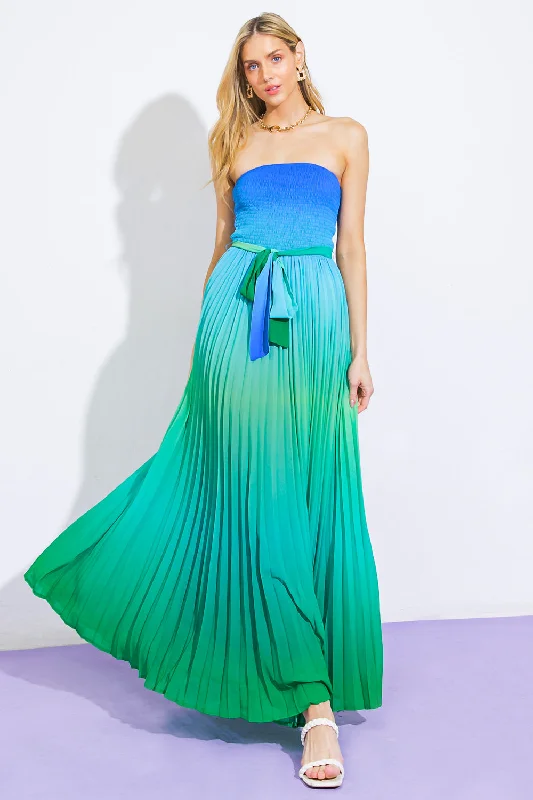 GIVE IT A GO IN GARDEN WOVEN MAXI DRESS Fashionable Open-Back Maxi Dress