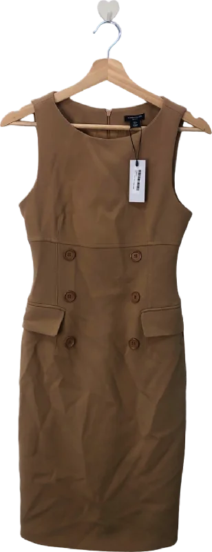 Karen Millen Camel Double Breasted Button Mini Dress Petite UK 4 Cozy Ruched Mini Dress Karen Millen Camel Double Breasted Button Mini Dress Petite UK 4 Cozy Ruched Mini Dress