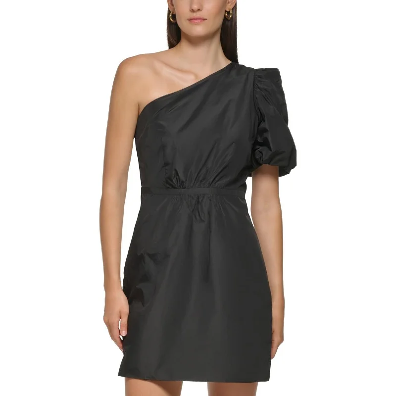 Karl Lagerfeld Paris Womens Cocktail Short Mini Dress Comfortable Zip-Up Mini Dress
