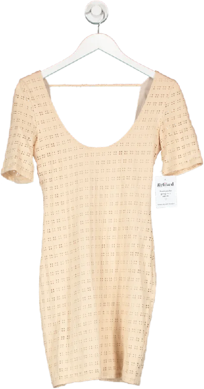 Lovers and Friends Beige Backless Mini Dress UK S Classic Black Mini Dress