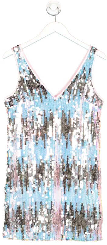 New Look Metallic Sequin Mini Dress UK 6 Stylish Summer Mini Dress