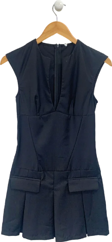 Peppermayo Black Cassia Mini Dress UK 8 Cozy Satin Mini Dress