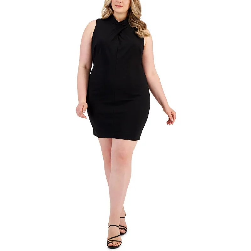 Rachel Rachel Roy Womens Plus Criss-Cross Keyhole Mini Dress Elegant Mini Dress with Ruffles Rachel Rachel Roy Womens Plus Criss-Cross Keyhole Mini Dress Elegant Mini Dress with Ruffles
