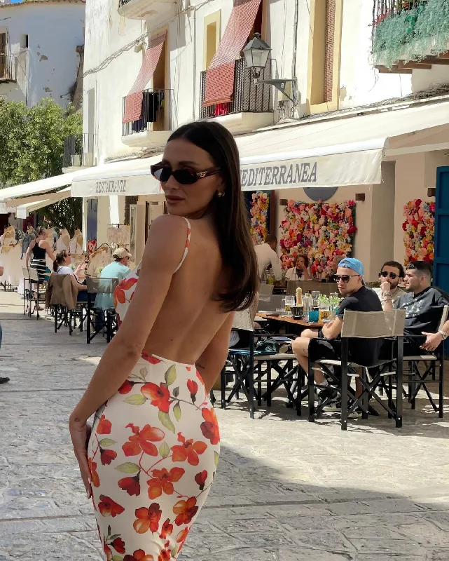 SLA The Label Floral Mini Dress XS Trendy Off-Shoulder Dress Mini