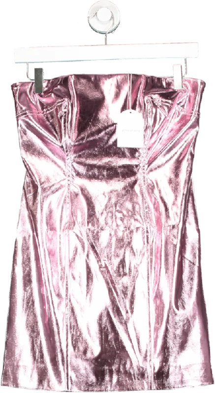 Song of Style Pink Karlee Mini Dress UK S Chic Bohemian Mini Dress