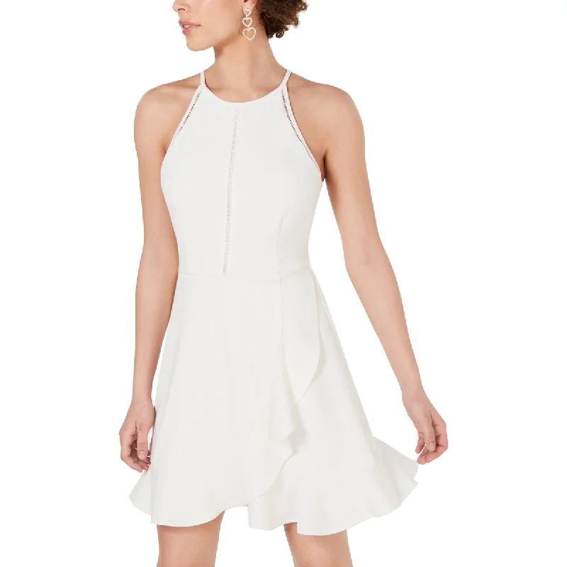 Speechless Womens Juniors Crepe Sleeveless Mini Dress Stylish Short-Sleeve Mini Dress Speechless Womens Juniors Crepe Sleeveless Mini Dress Stylish Short-Sleeve Mini Dress