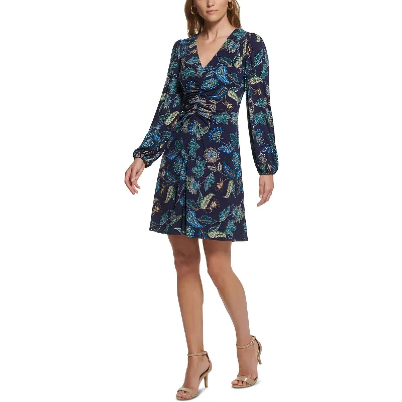 Vince Camuto Womens Petites Jersey Mini Dress Classic Casual Mini Dress