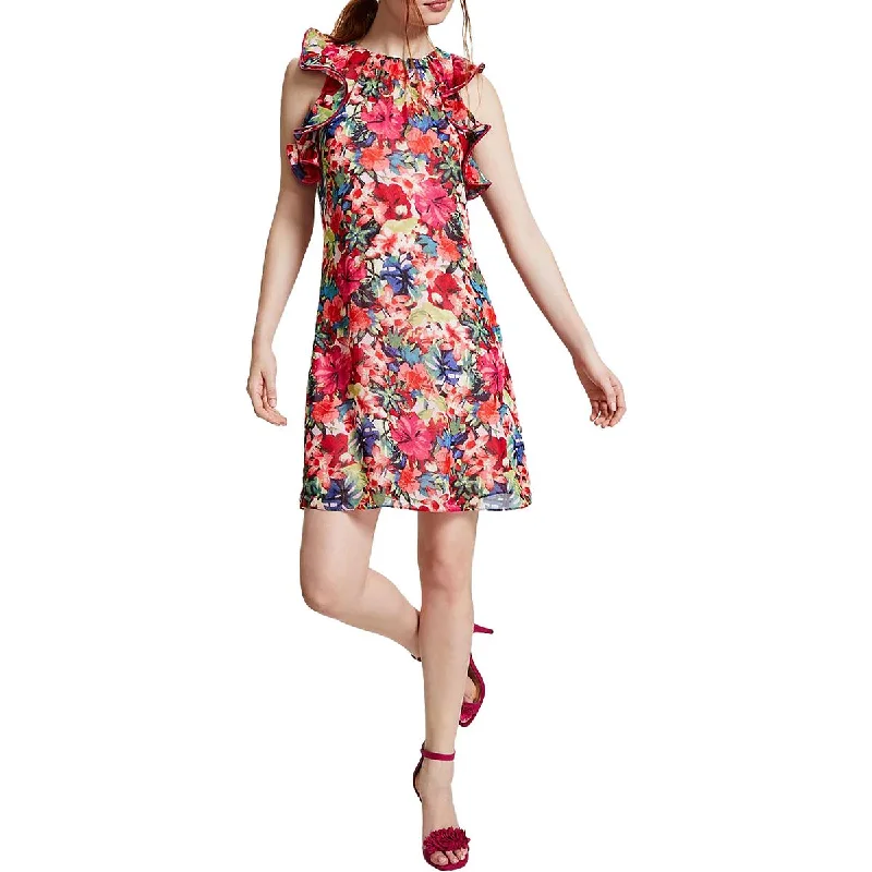 Vince Camuto Womens Summer Short Mini Dress Casual Button-Up Mini Dress