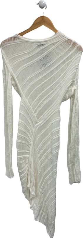 White Fox White Secret Of Mine Long Sleeve Knit Mini Dress UK M Stylish Puff Sleeve Mini Dress White Fox White Secret Of Mine Long Sleeve Knit Mini Dress UK M Stylish Puff Sleeve Mini Dress