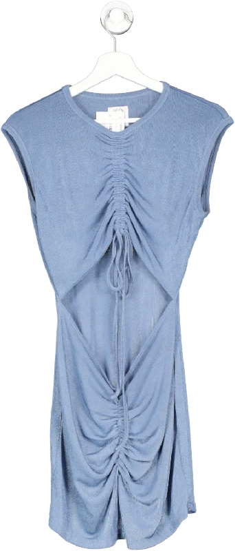 With Jean Blue Roxy Mini Dress UK S Chic Halter Mini Dress