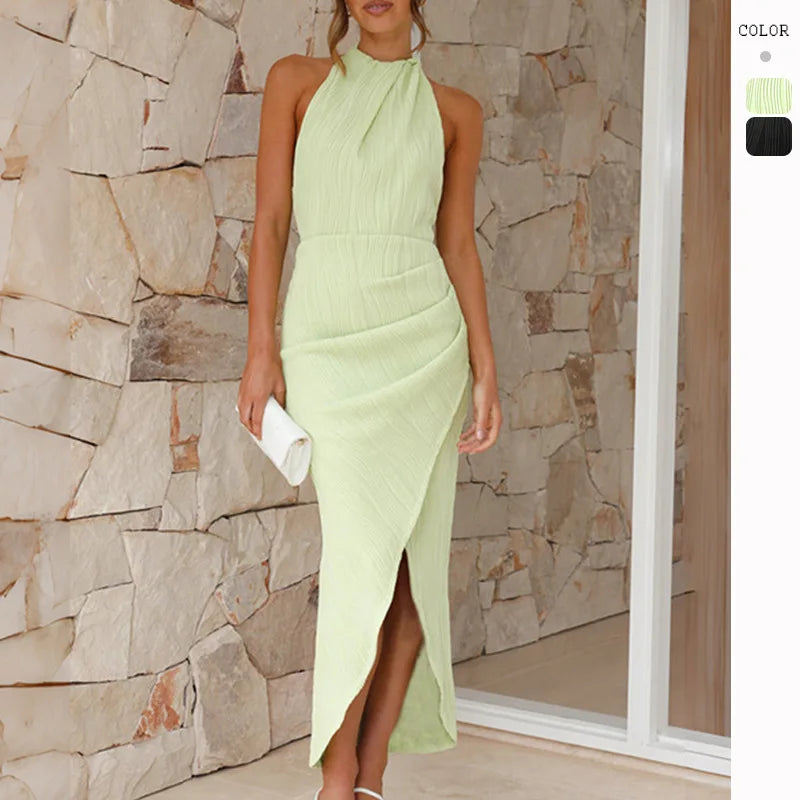 New High-end Slim Long Elegant Casual Streetwear Y2K Midi Dresses Elegant Pleated Sleeve Midi Dress New High-end Slim Long Elegant Casual Streetwear Y2K Midi Dresses Elegant Pleated Sleeve Midi Dress