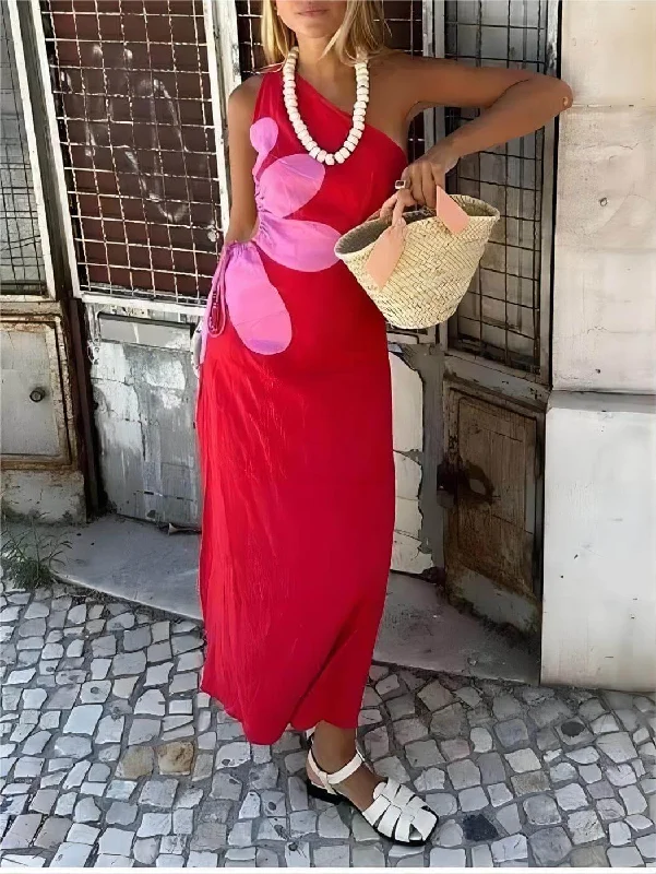 Positioned Floral Print Charming Off-Shoulder Midi Dress Comfortable Deep V Midi Dress Positioned Floral Print Charming Off-Shoulder Midi Dress Comfortable Deep V Midi Dress