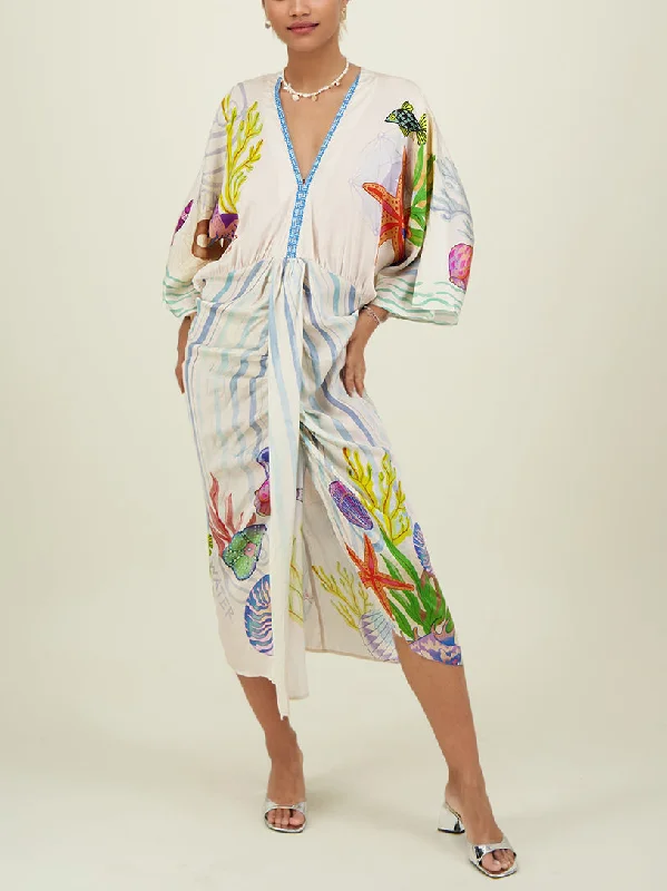 Personalized Graffiti Stylish Casual Midi Dress Fashionable Skater Midi Dress