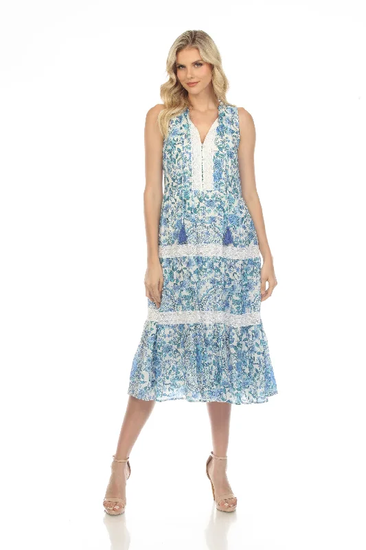 Johnny Was Jade Aster Floral Sleeveless Tiered Midi Dress Boho Chic L34722 Fashionable Off-Shoulder Dress Midi Johnny Was Jade Aster Floral Sleeveless Tiered Midi Dress Boho Chic L34722 Fashionable Off-Shoulder Dress Midi