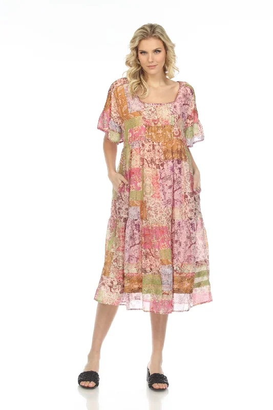 Johnny Was Jade Macy Floral Patchwork Tiered Midi Dress Chic L35922 Elegant Pleated Detail Midi Dress Johnny Was Jade Macy Floral Patchwork Tiered Midi Dress Chic L35922 Elegant Pleated Detail Midi Dress