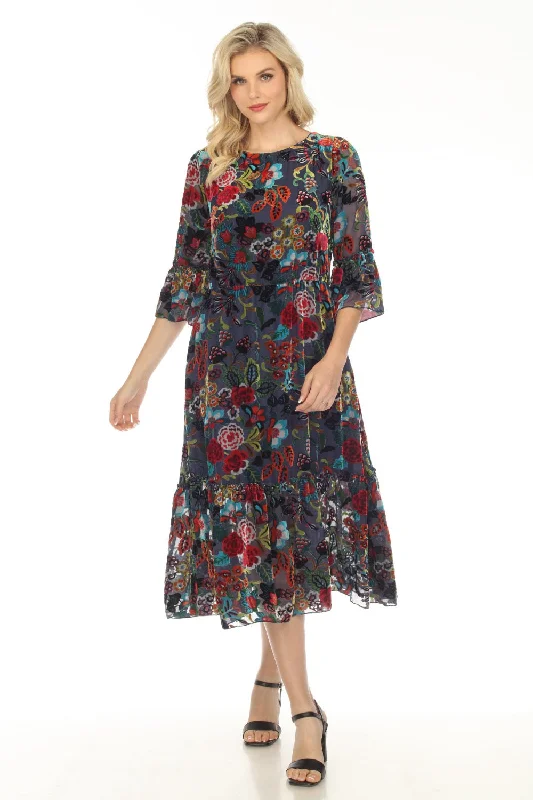 Johnny Was Minto Burnout Tanya Floral Midi Dress Boho Chic R32823 Fashionable One-Shoulder Midi Dress Johnny Was Minto Burnout Tanya Floral Midi Dress Boho Chic R32823 Fashionable One-Shoulder Midi Dress