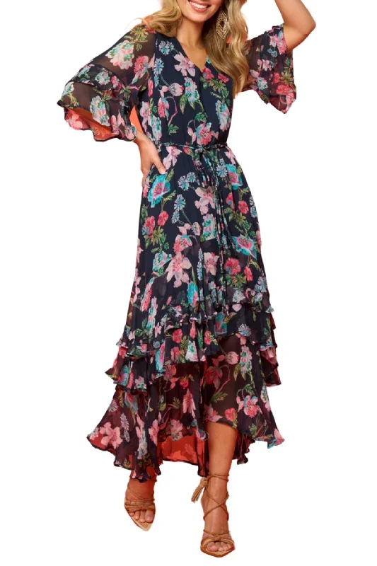MARQUISE MIDI DRESS - LS2502 Classic Black Midi Dress