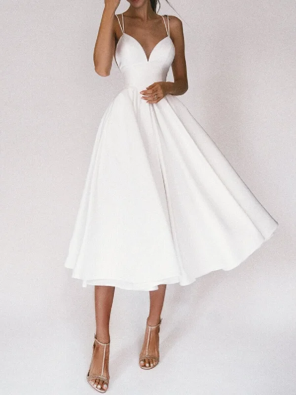 Sexy Backless Ball Gown Midi Dress Chic Off-Shoulder Midi Dress