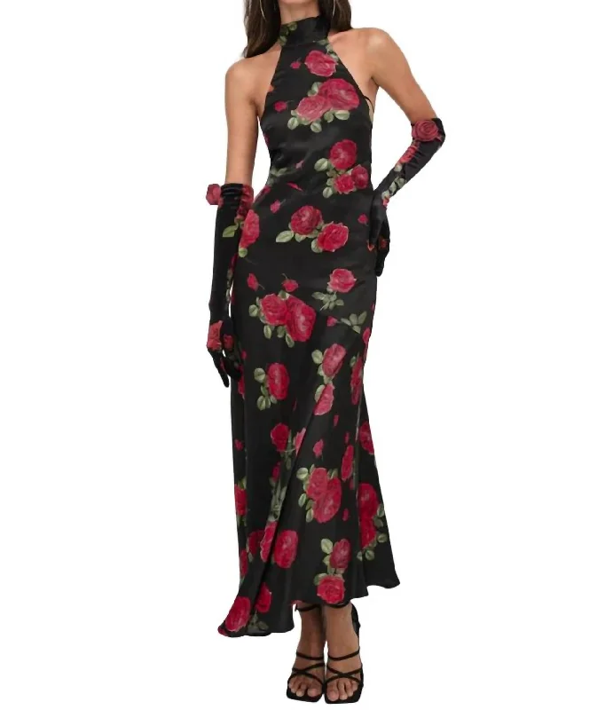 Astoria Maxi Dress In Black Classic Strapless Maxi Dress