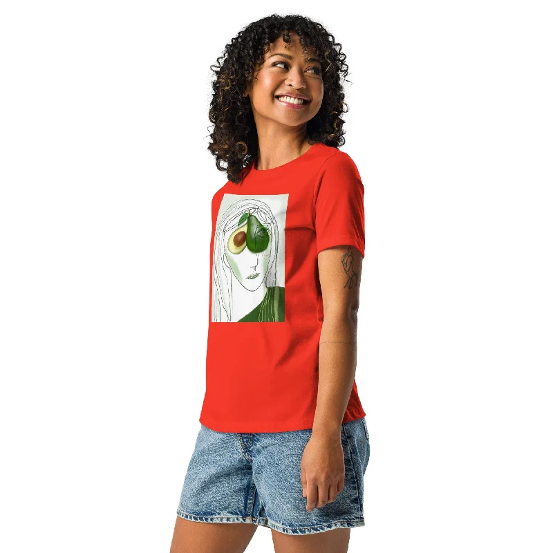 AVOCADO Women's Relaxed T-Shirt Solid Color Striped Floral