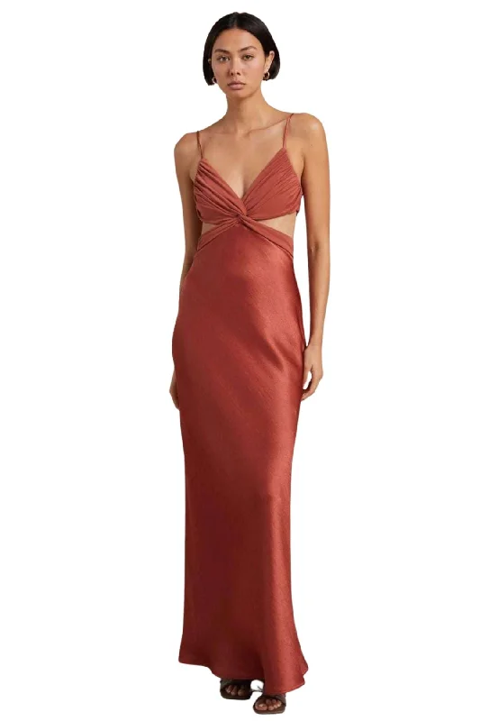 BEC + BRIDGE Nadia Twist Maxi Dress - RRP $380 Fashionable Asymmetrical Maxi Dress