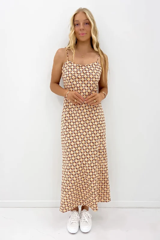 Belize Maxi Dress Print Comfortable Maxi Dress with Slits