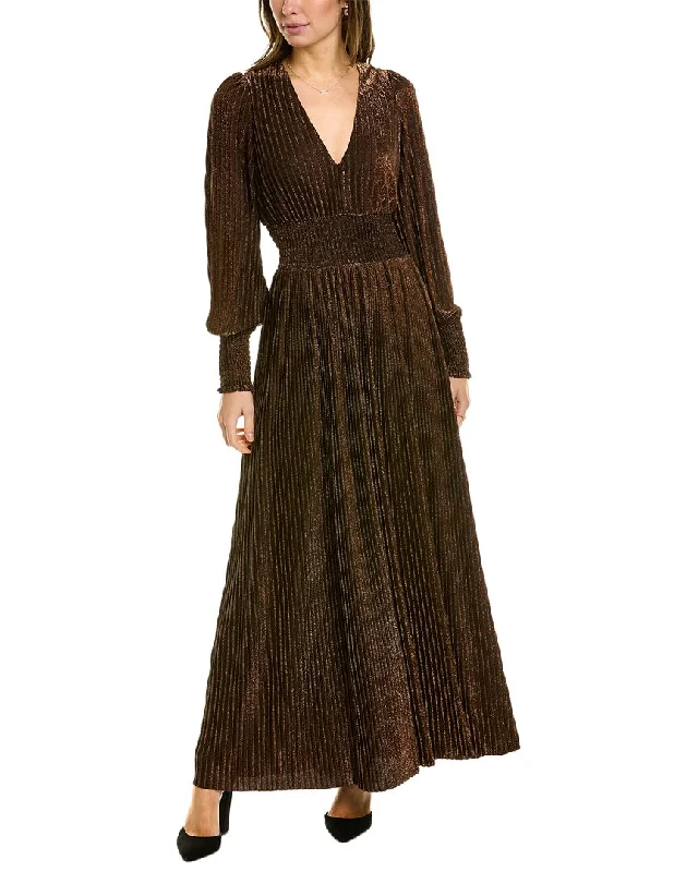 Boden Metallic Jersey Maxi Dress Cozy Maxi Dress with Slit