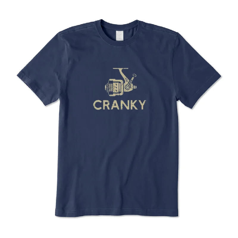 Cranky Fishing T-Shirt Striped Floral Plaid