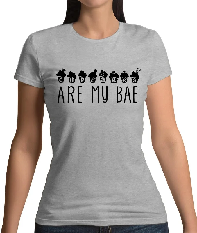 Cupcakes are My Bae Womens T-Shirt Lace Blend Ribbed Blend Corduroy Blend