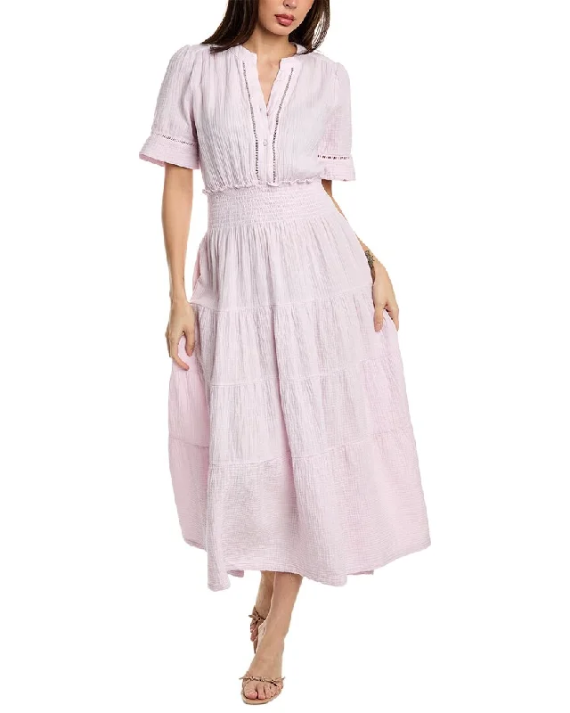 Design History Tiered Gauze Maxi Dress Comfortable Casual Maxi Dress
