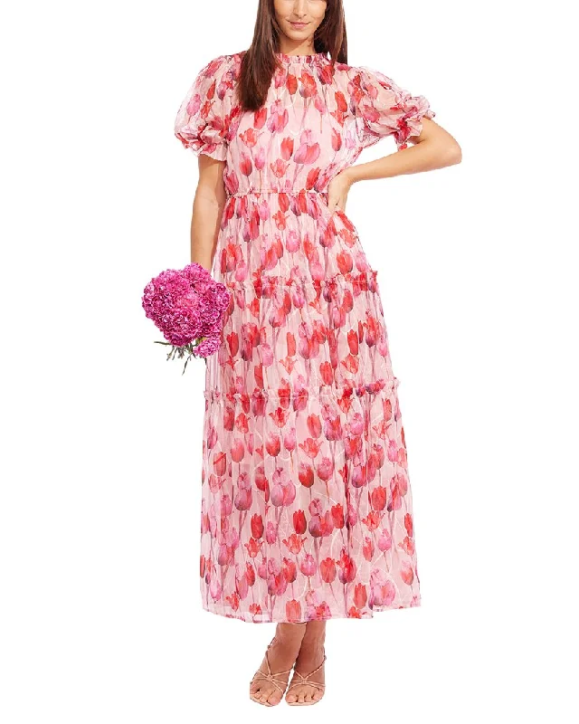 Eva Franco Alder Maxi Dress Comfortable Satin Maxi Dress