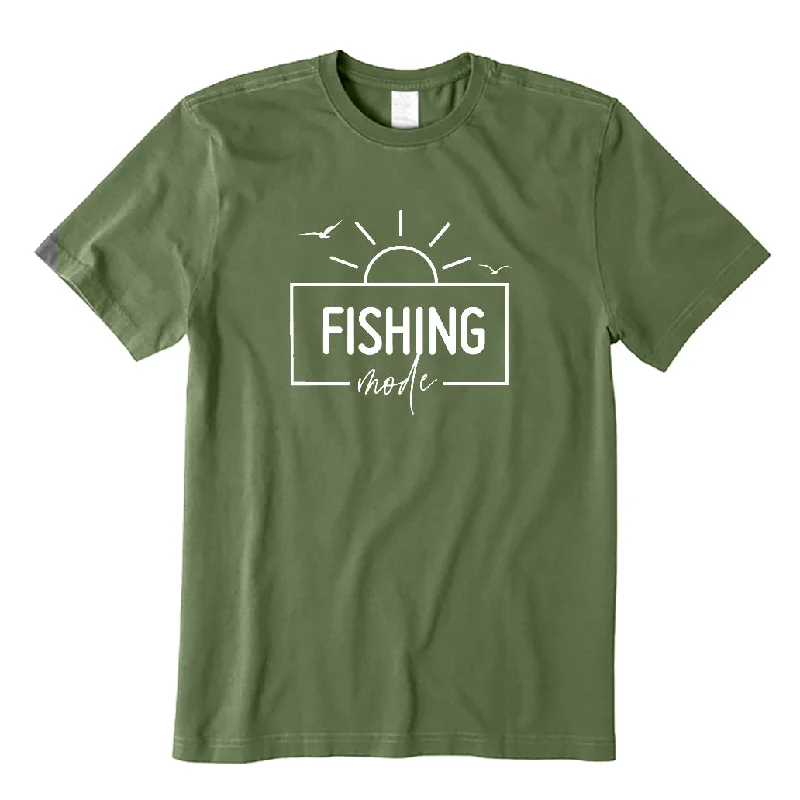 Fishing Mode T-Shirt Solid Print Embellished