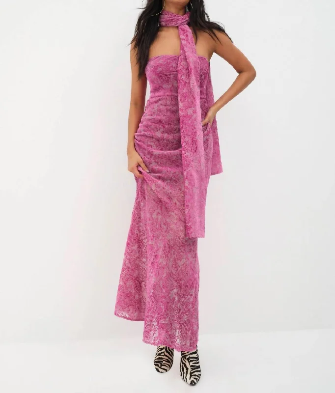 Francesca Maxi Dress In Purple Trendy V-Neck Maxi Dress