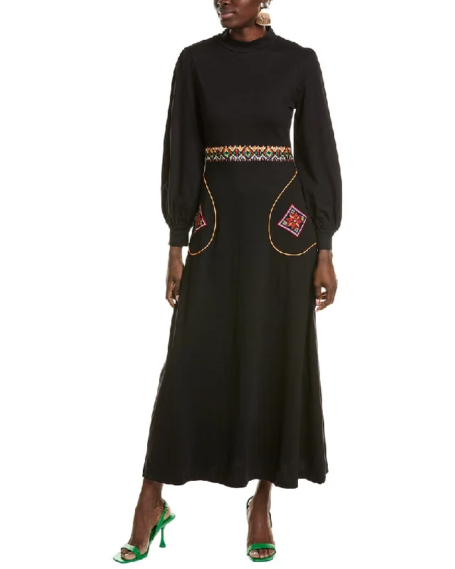 Garrie B Turtleneck Maxi Dress Fashionable Printed Maxi Dress